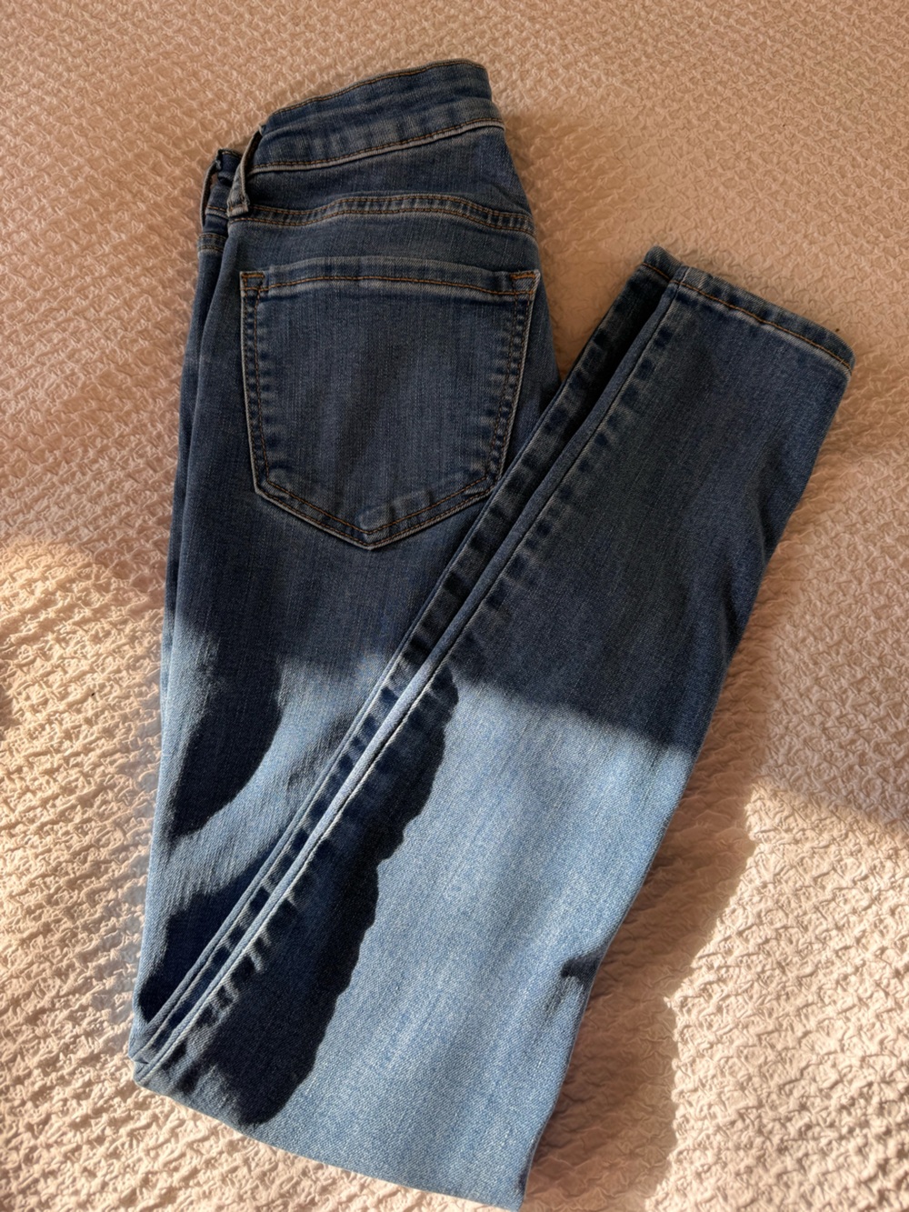 Old Navy Mid Rise Rockstar Light Blue Super Skinny Jeans for Women